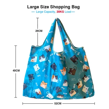 Didelio dydžio daugkartinio naudojimo shopper moterų krepšys sulankstomas pirkinių krepšys juoda tote maišą, aplinkos apsauga, krepšys moterų rankinės