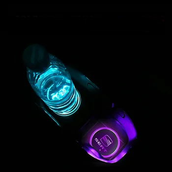 2x 7 Spalvų Automobilių Puošimas USB Įkrovimo LED Vandens Miestelyje Puodelio Laikiklis Kilimėlis Seat Leon Ibiza Alhambra Niva Kalina Priora Granta Largus
