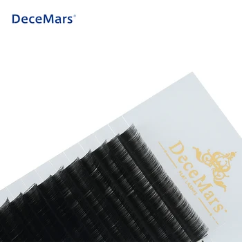 DeceMars 2Trays/Set Elipsės Blakstienų priauginimo 0,15 mm D Curl Butas Blakstienų Pratęsimo Šviesos Blakstienų Atskiros Blakstienos Juodos Audinės