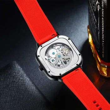 2020 naujas vyrų automatinis laikrodis top brand prabanga silikono dirželis tuščiaviduriai Šveicarijos aikštėje dešimties laikrodžiai
