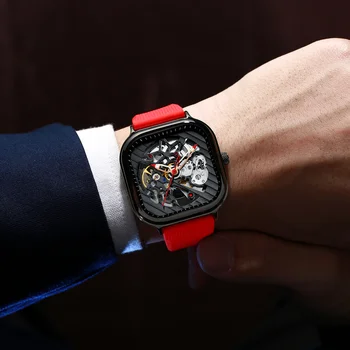 2020 naujas vyrų automatinis laikrodis top brand prabanga silikono dirželis tuščiaviduriai Šveicarijos aikštėje dešimties laikrodžiai