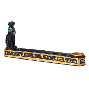 Retro Smilkalų Degiklis savininko Namų Dekoro Egipto Katė Dievas Smilkalų Lazdelės Laikiklis Aromaterapija Smilkalų Censer Office Arbatos