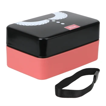 Dvigubo Sluoksnio Maisto Konteinerių Studentų Vaiko Suaugusiųjų Microwaveable Priešpiečių Dėžutė Plastiko Priešpiečių Dėžutė Dim Sum Suši Dėžutės