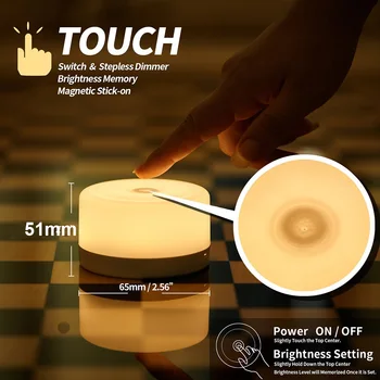 LED Touch Žibintas Įkraunamas Nakties Šviesos Pritemdomi Vaikai Žibintai Vaikų Lempa vaiko Kambarys Lovos, Miegamojo Akių apsauga Lempos