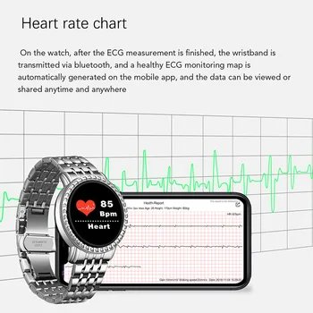LIGE 2020 Naujas Moterų Smart Watch Kraujo Spaudimas, Širdies ritmo Monitorius Fitness tracker Sporto žiūrėti Žadintuvas priminimas Smartwatch