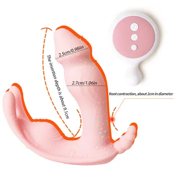 Nešiojami Vibratorius, Belaidis Nuotolinio Valdymo Sekso žaislai Kelnaitės Vibratoriai Moterims Klitorio Stimuliatorius Dviguba Stimuliacija