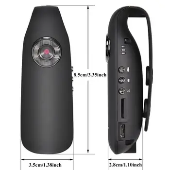 Mini Brūkšnys Cam HD 1080P 130°Mini Kamera Brūkšnys Cam Policijos Įstaiga, Motociklo, Dviračio Motion Camera Atgal montuojama Kamera