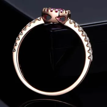 BIJOX ISTORIJA, mados žavesio žiedai 925 sterlingas sidabro papuošalai su ovalo formos ametistas brangakmenio moterų vestuvės vestuvinis žiedas
