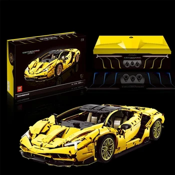 Super 18K K98Y Lamborghinis 100 Metų Centenario 1:8 Hypercar Super Lenktynių Automobilių įrangos pardavimas, biuro įrangos SS 39933 Modelio Blokai Žaislą Dovanų