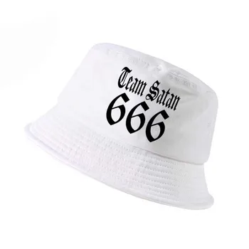 KOMANDA ŠĖTONAS 666 bžūp Vyrai moterys mados Medvilnės kibirą skrybėlę vasarą, hip-hop žvejys skrybėlės lauko žvejybos kepurės kaulų feminino