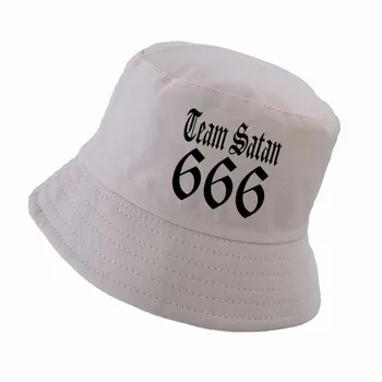 KOMANDA ŠĖTONAS 666 bžūp Vyrai moterys mados Medvilnės kibirą skrybėlę vasarą, hip-hop žvejys skrybėlės lauko žvejybos kepurės kaulų feminino