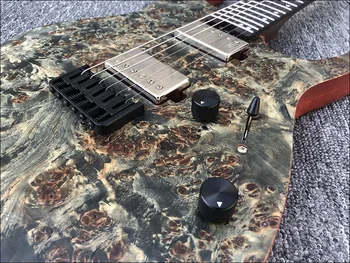 2020 m. Aukštos kokybės Eart Elektrinė Gitara EXPLORER-1 Kinijos geriausių Elektrinės Gitaros Afrikos raudonmedžio kūno Black aparatūros ping