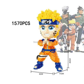 Karšto lepining kūrėjai japonija Hokage ninja anime Narutos Uzumaki Hatake Kakashi duomenys mini micro diamond blokai, plytos, žaislų, dovanų