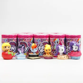 12pcs Mano Mažai Pony Žaislai Cutie Ženklas Įgulos Mini Ponis Lėlės Draugystė, Magic Rainbow Dash Twilight Sparkle Pav Kalėdų Dovana