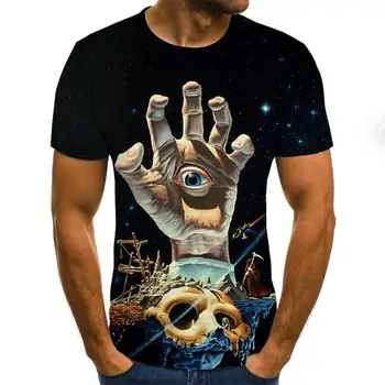 2020 Naujas Vyrų 3D marškinėliai Atsitiktinis Trumpas Rankovės O-Kaklo Mados Spausdinami 3D marškinėliai Vyrams Aukštos Kokybės Prekės marškinėlius