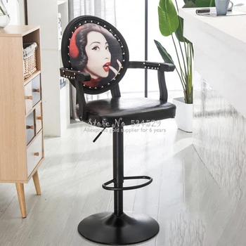 30% B Europos baro kėdė kėdė, modernus minimalistinio sukasi baro kėdės aukštos taburetės kasos kėdės nugaros atrama namuose