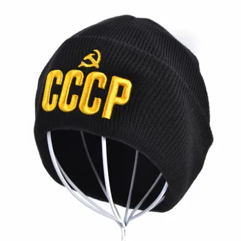 CCCP SSRS rusijos Karšto Beanies Pardavimas Stiliaus Rudenį Ir Žiemą šiltos kepurės Unisex Raudonas Dangtelis su Geriausios kokybės Bžūp