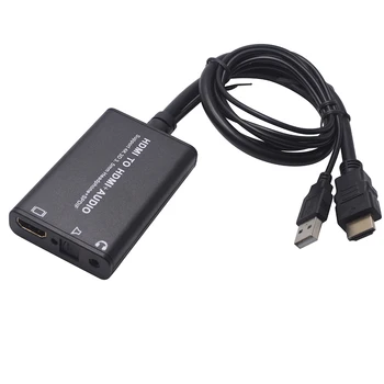 HDMI Audio Extractor HDMI į HDMI +3.5 mm Analoginis Garso Išėjimas su SPDIF Extractor Konverteris Paramos 4Kx2K Nešiojamas TV PS4