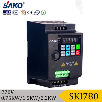 Sanke SKI780 keitiklio 0.75kw1.5kw2.2kw vienfazio 220V šviesos apkrova bendra variklio greičio valdiklis