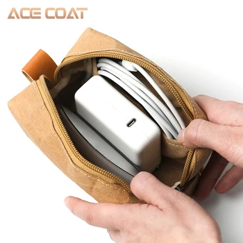 ACECOAT Skalbti Kraft Pelės Dėklas Rankovės Krepšys Belaidės Pelės Laikymo Nešiojamas Adapteris, Įkroviklis, USB Kabelis Multi Krepšys 