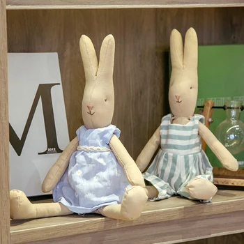 Cute Bunny Pliušiniai Žaislai Elegantiškas Laimingas Triušių Dėvėti Mados Suknelė Įdaryti Minkštas Rabbit Lėlės Gimtadienio Dovanos Draugei, ir Vaikams
