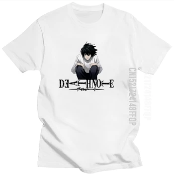 Death Note, T-marškinėliai Vyrams, Japonijos Anime Marškinėliai Medvilnė Naujovė Dizainas, Japonų Manga Viršūnes Tees O Kaklo Camiseta