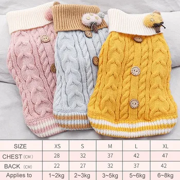 Žiemą Šuo Megztinis Išlaikyti Atšilimą Šunų Drabužius Pet products Šiltas Džersio į Rudenį, Žiemą Megztinis Mažoji princesė stiliaus megztinis kailis