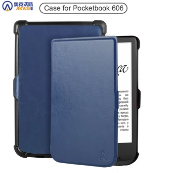 Smart Case, skirtas Pocketbook 606 628 633 Ereader Minkštos TPU Dangtelis, skirtas Pocketbook Touch LUX 5 Auto Miego ir pabusti Funda Rubisafe