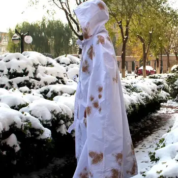 Snaiperis CS Baltas Sniegas Poncho Vyrų 3D Camo Apsiaustu Ghillie Kostiumai Sniego Medžioklės Drabužių Žygiai Striukė, Kelnės, Kombinezonas