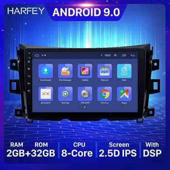 Harfey Android 9.0 Automobilio Radijo 2011 m. 2012 M. 2013-2016 M. Nissan NAVARA Pasienio NP300 10.1 colių AUX daugialypės terpės Grotuvas, GPS, Stereo