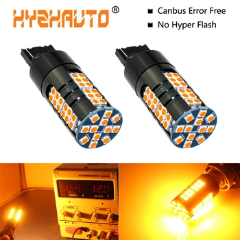 HYZHAUTO 2vnt T20 Canbus LED Lemputes Klaidų 3030 60SMD W21W LED Posūkio Signalo Lemputė Nr. Hyper 