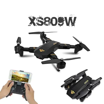 Visuo Xs809w Xs809hw Quadcopter Mini Sulankstomas Selfie Drone Su Wifi Fpv 0.3 mp/2mp Kamera, Aukščio Laikyti Rc Dron Vs Jjrc H47 E58