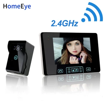 HomeEye 2,4 GHz Bevielio Vaizdo Duris Telefono Ryšio Bevielio ryšio Prieigos Kontrolės Sistema Doorbell įmontuota Baterija 7