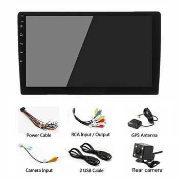 DC12V Automobilinis MP5 Player 9 Colių Android 8.1 Stereo Radijo HD LCD, Quad Core WIFI+1G+16G GPS BT OBD Reguliuojamas Navigacija Radijo