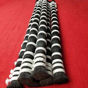 250g 60-65cm, smuikas / altas lankas plaukų mongolų black horse plaukų