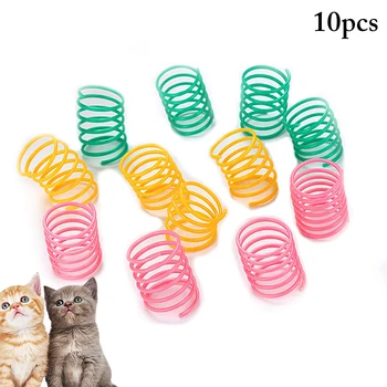 10VNT Kačių Pavasarį Žaislas Kūrybos Plastiko Katė Interaktyvus Žaislas Augintiniui Žaisti Žaislas Katė Spalvinga Juokingas Žaislas 