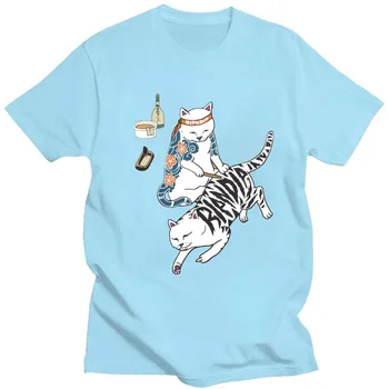 14 Spalva ES Dydis Vyrų Japonijos didžiuoju Pirštu Katės T-shirt Harajuku Atsitiktinis Marškinėlius trumpomis Rankovėmis RIP Viršūnes Tee CINKAVIMAS 2021 m. Vasaros