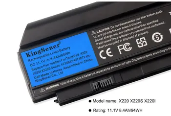 KingSener Nešiojamas Baterija Lenovo Thinkpad X220 X220I X220S 42T4899 42T4900 42T4942 42T4872 42T4865 42T4866 11.1 V 8.4 Ah/94WH