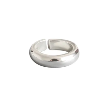 JShine Nekilnojamojo S990 Sterlingas Sidabro Sklandžiai Atidaryti Piršto Žiedai Vyrams ir Moterims Kietas Sidabro Fine Jewelry Minimalizmas Vestuvinis Žiedas