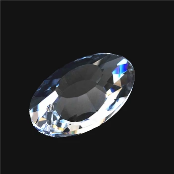 38mm-76mm Išvalyti Ausies Ovalo formos Žiedo Formos Kristalų, Stiklo Kabo Lašo Apšvietimo Prizmę Pakabukas vidaus Apdaila