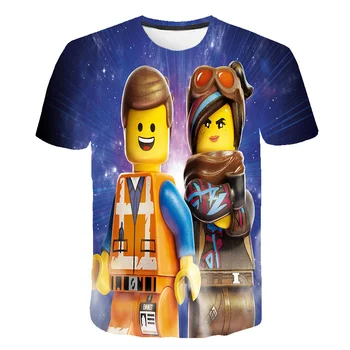 3D Berniukų Marškinėliai Legoes T-shirt Baby Ninjago Berniukas Marškinėlius trumpomis Rankovėmis, Vaikų Vasaros Drabužių Bamblys Berniuko, Streetwear
