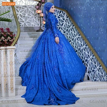Royal Blue Vakaro Suknelė Moterims vestido de festa Nėrinių Appliqu Zawalcowany Kamuolys Suknelė Oficialią Suknelės Ilgai, abiti da cerimonia da sera