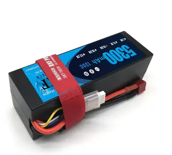 DXF lipo Baterijos 4S 14.8 V 5300mAh 130C/260C XT60 T XT90 Plug HardCase Lipo Baterija RC HPI HSP 1/8 1/10 Buggy RC Automobilių, Sunkvežimių