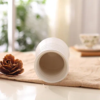 14cm Balta Paprasta Šiuolaikinės Keramikos Vaza Gėlių Amatų Bangų Modelį Kūrybos Spiralės Juostelės Home Deco Baldų Puošyba