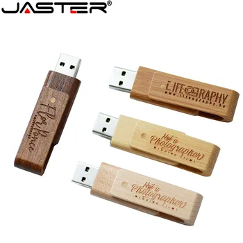 JASTER Pasukti mediniai LOGOTIPAS usb flash drive 4GB 8GB 16GB 32GB 64GB usb 2.0 dovana pendrive