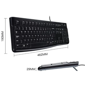Originalus Logitech K120, USB Laidinė Klaviatūra 104 klavišai-Ultra plonas Pilno Dydžio Klaviatūra Desktop Laptop Biuras