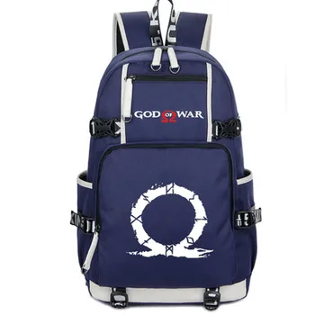 2018 Žaidimas God of War Kuprinė Mokyklos Studentų kelionės krepšys Naujas nešiojamas krepšiai Berniukas mergaitė Unisex Oksfordo mėlyna Kuprinės