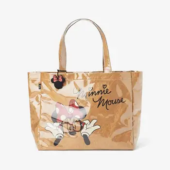Disney Mickey mouse Kraftpopieris lady pečių maišą moterų rankinės Didelės talpos animacinių filmų pirkinių krepšys