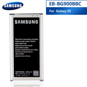 Originalus EB-BG900BBC Baterija Samsung S5 G900S G900F G900M G9008V 9006V 9008W 9006W G900FD EB-BG900BBU Telefono Baterija 2800mAh