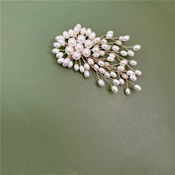 Stilinga Ovalo Formos Perlas Filialas Gėlių Sages Moterims 2020 Didelis Gėlių Segė Segtukus Atvartas Smeigtukai Vestuvių Papuošalai